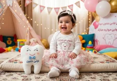 ۱۰ مدل جذاب لباس نوزاد برای جشن دندونی + راهنمای انتخاب استایل خاص ۱۴۰۵