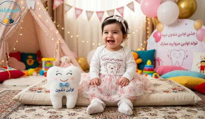 ۱۰ مدل جذاب لباس نوزاد برای جشن دندونی + راهنمای انتخاب استایل خاص ۱۴۰۵